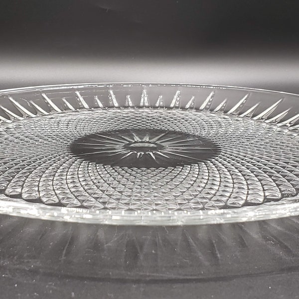 Cut Crystal Plate Etsy