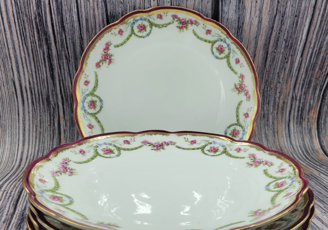 Porcelain Luncheon Plates Made in Germany Set of 7 Etsy