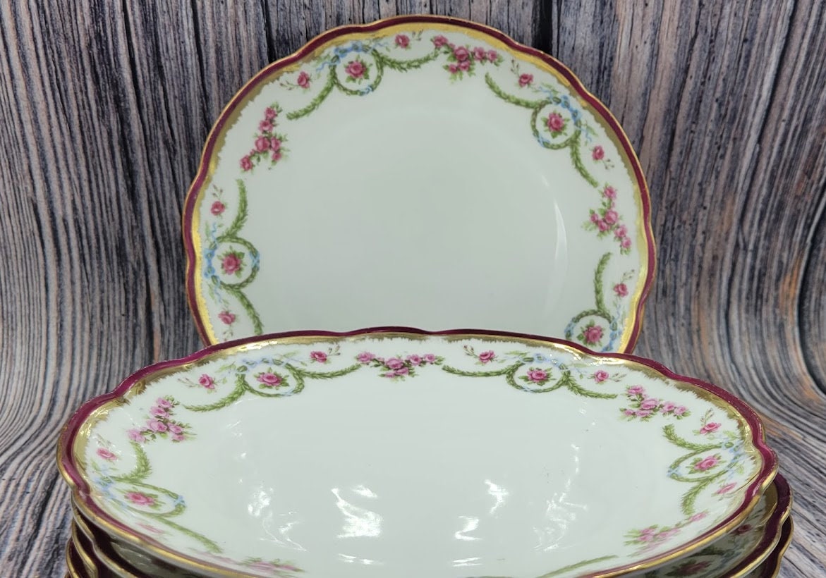 Porcelain Luncheon Plates Made in Germany Set of 7 Etsy