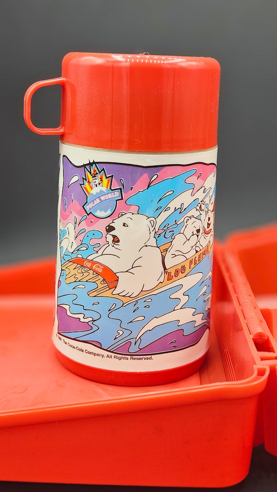 Retro New Condition 1996 Red Aladdin Polar World Log Flume Coca