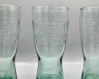 1948 Style Anniversary Mcdonald's Set of 5 Soda Bottle Green