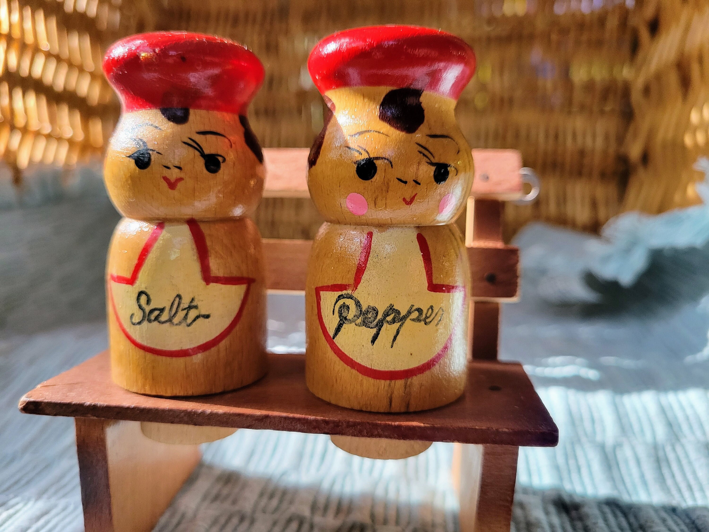 Vintage Japanese Salt & Pepper Shakers ~ You Choose Wooden Pieces