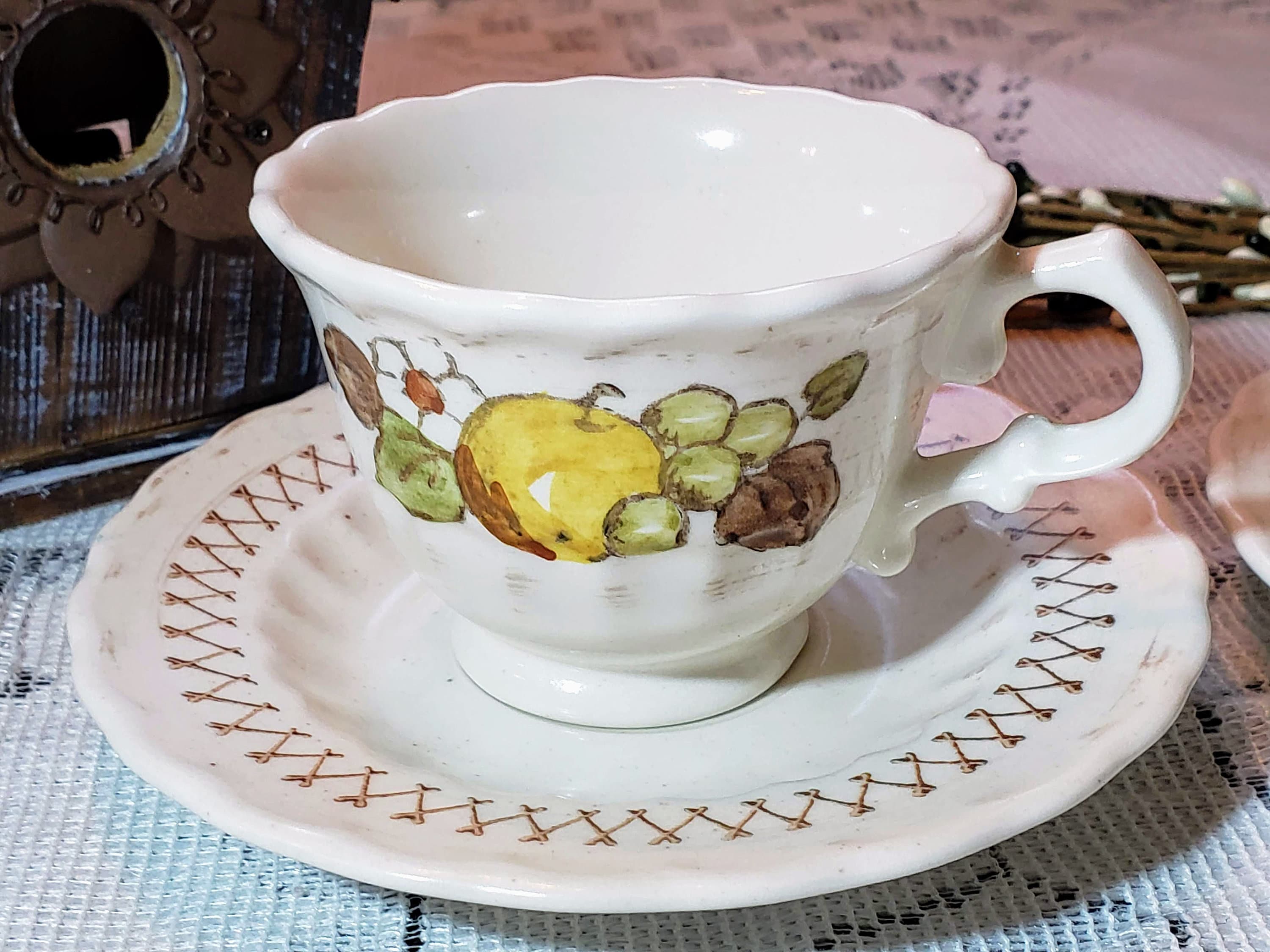 Metlox Poppytrail Fruit Basket Vernon Ware ~ California Pottery