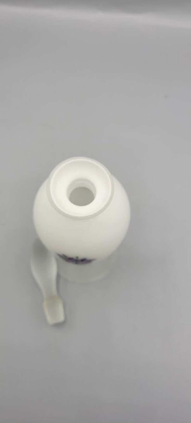 Devilbiss Satin Glass Perfume Bottle & Dab Topper White Frosted With ...