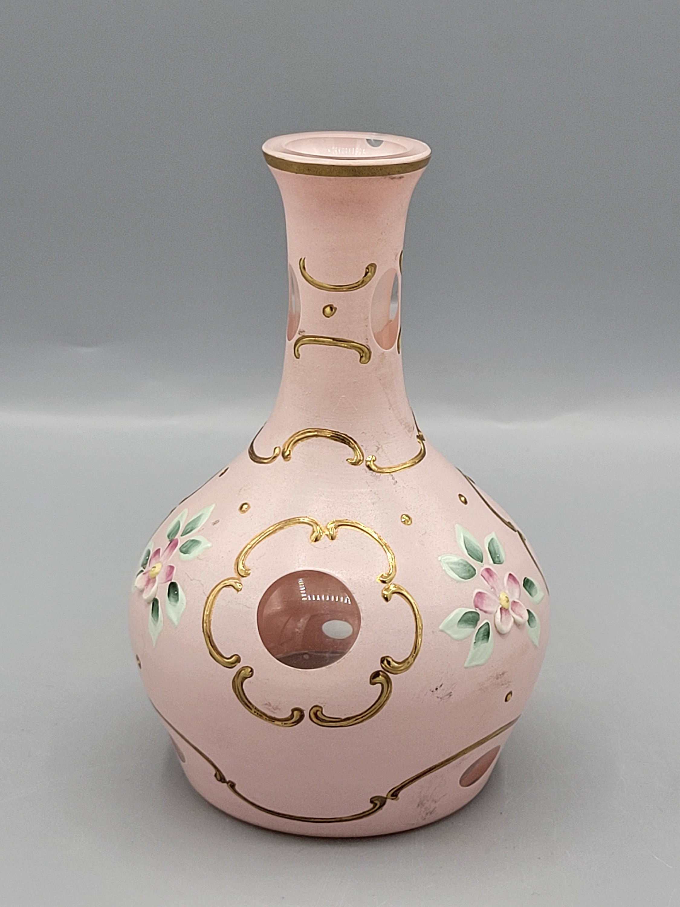 Hand Painted Powder Pink Bud Vase ~ Flower Power ~ Shabby Chic Vibes ...