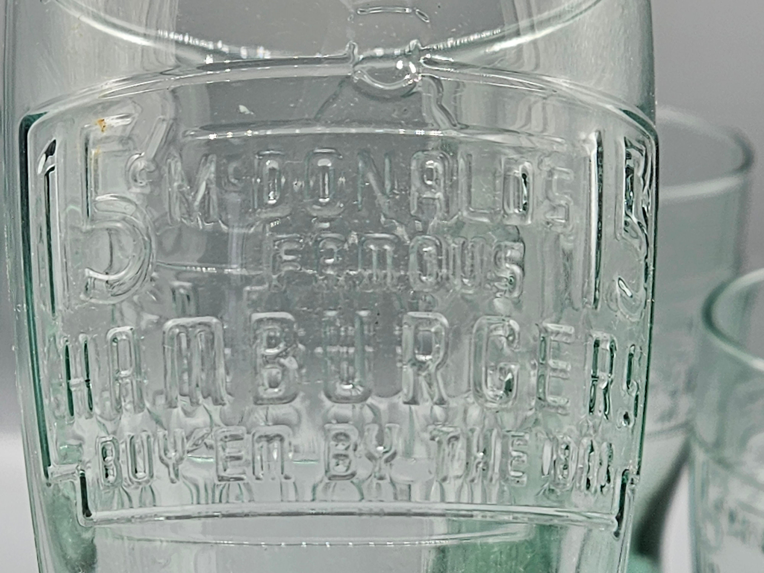 1948 Style Anniversary Mcdonald's Set of 5 Soda Bottle Green