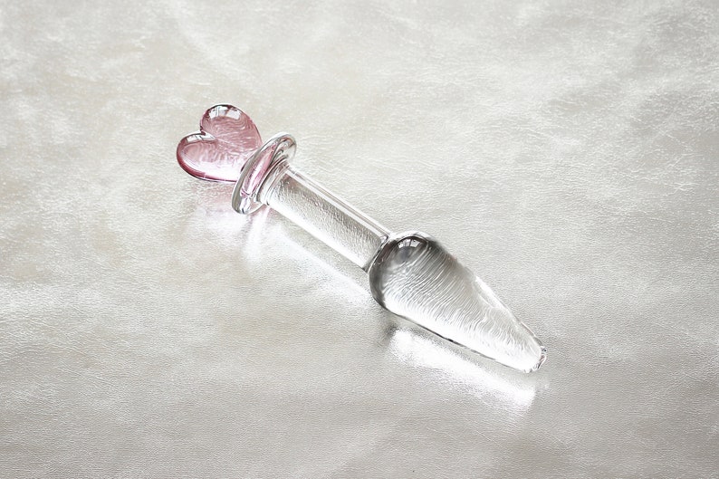 Glass heart butt plug unisex anal sex toys glass butt plug kitten play anal plug adult toy anal butt plug bdsm toy glass dildo toy abdl kink 