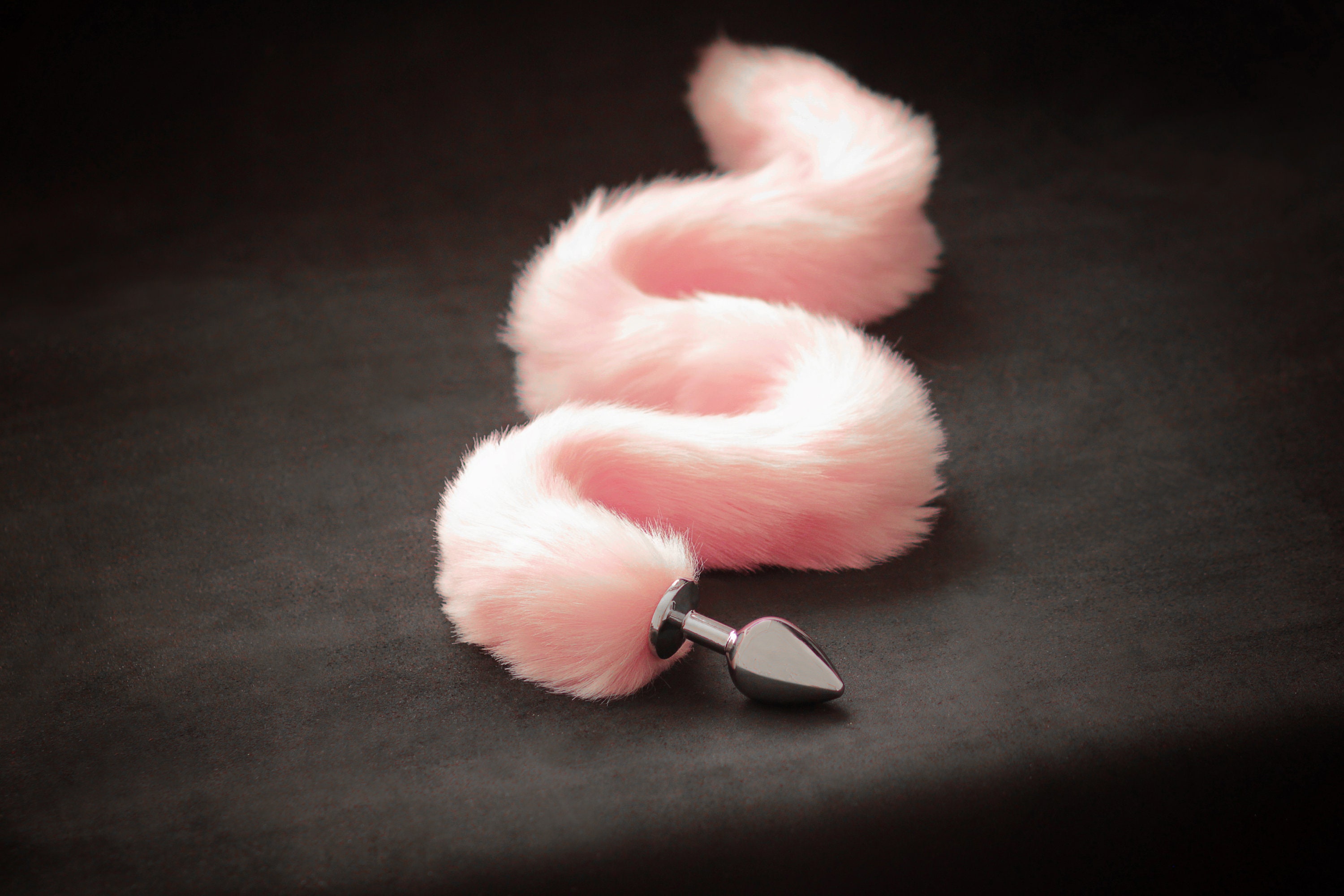 Котенок хвост штепсельная вилка лиса прикладом розовый хвост прикладом плаг...