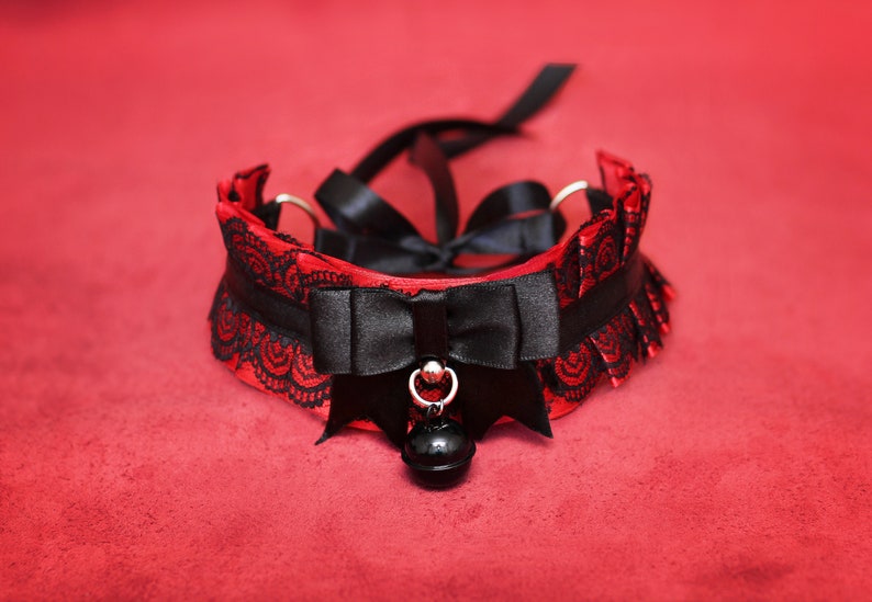 Kitten choker bell ddlg Kitten Play Collar Lace Choker BDSM Collar bdsm DDLG choker abdl daddy kink bdsm daddys girl slave collar sex toys 