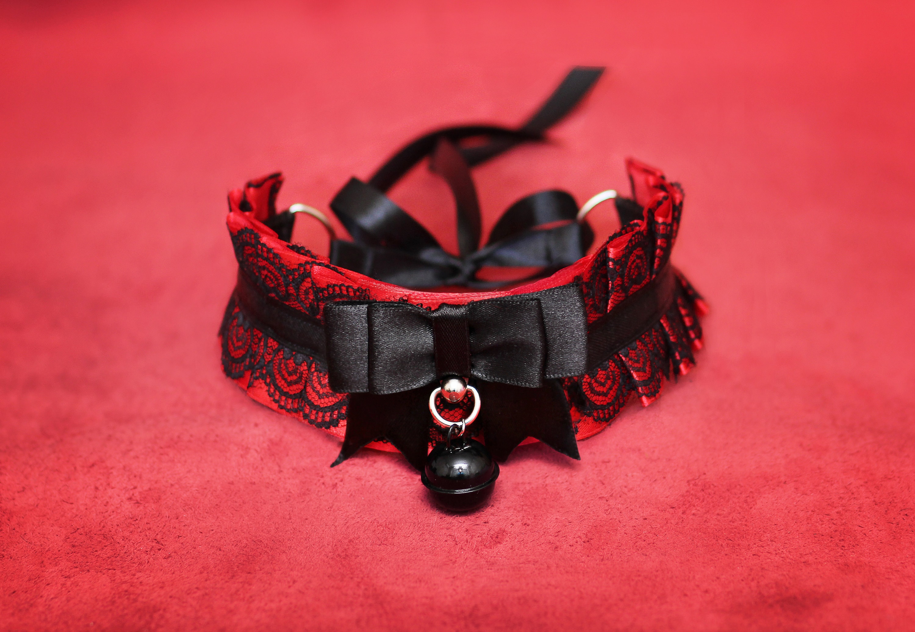 Kitten choker bell ddlg Kitten Play Collar Lace Choker BDSM Etsy