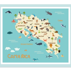Ilustrated Costa Rica Nursery Karte