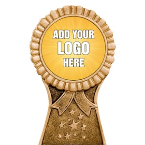Employee of The Month Trophy - Add Your Logo - Customized Award Includes Engraved Plate