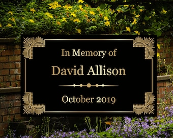 Laser Engraved Metal Plate - Custom Memorial Plaque - Personalized to Order