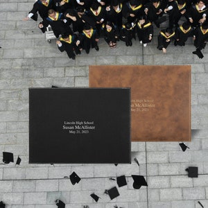 Personalized Diploma Holder - Custom Certificate Cover Engraved Gift for Graduate - Choose Your Color