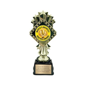 Best Brother Trophy - Award for World’s Greatest Brother - 9 Inches Tall with Custom Engraved Plate!