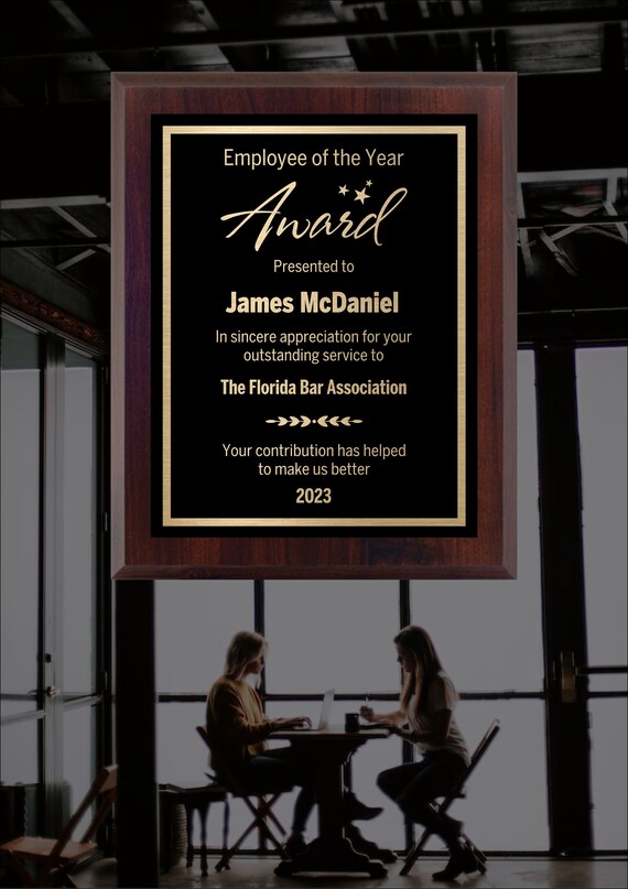 Employee Of The Year Award Plaque