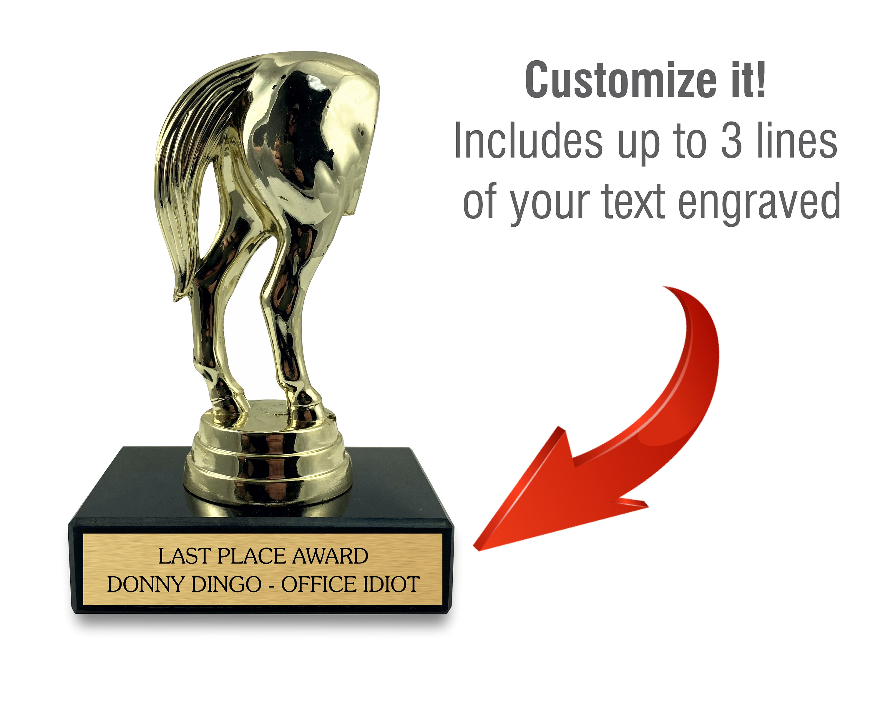 Greatest of All Time Trophy - GOAT - The Goat Trophy Award with Option for  Customized Engraving - Funny Trophy to Recognize Boss, Co-Workers, Friends