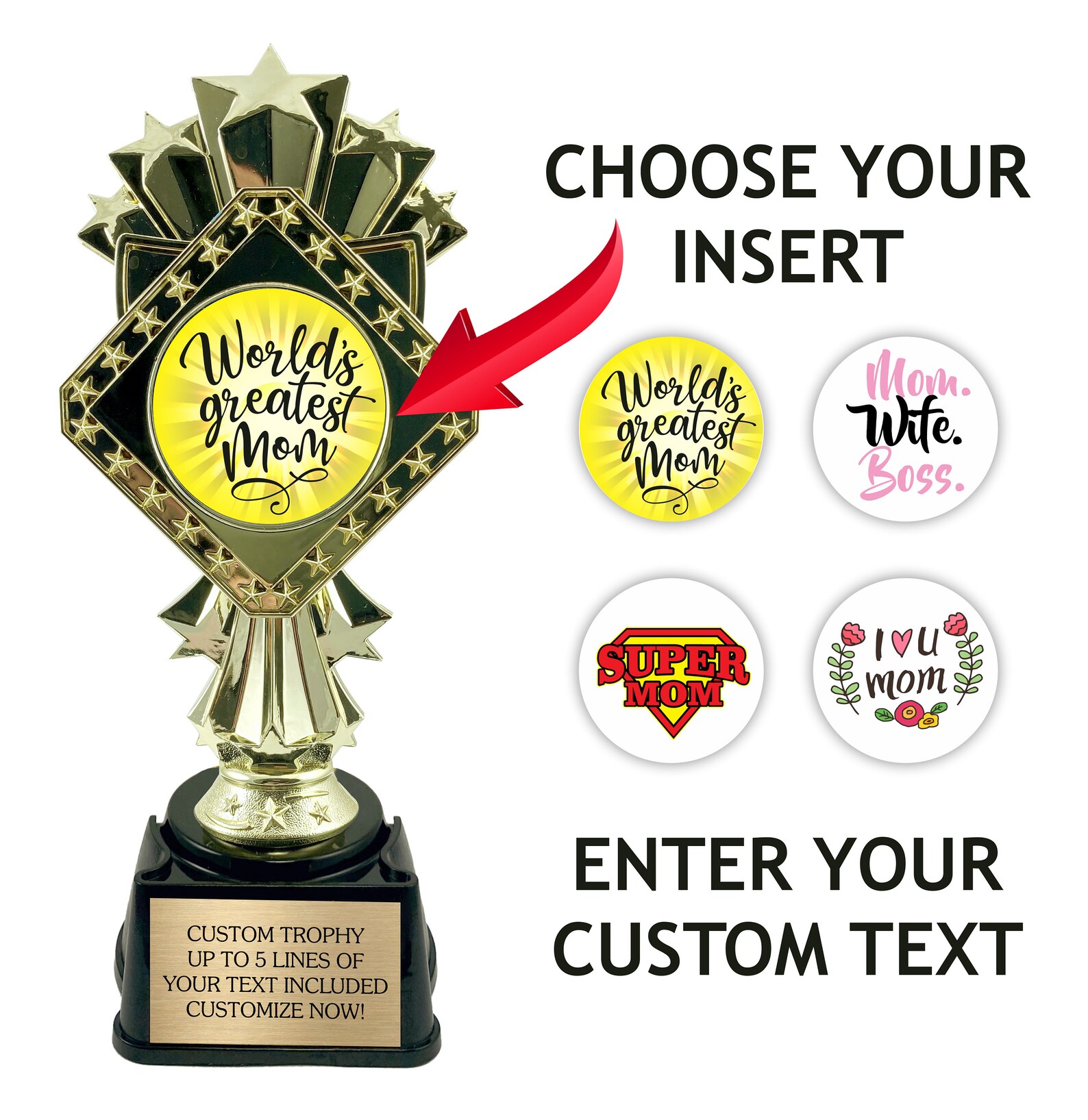 Color Your Own "World's Greatest Mom!" Trophy Stand-Ups - Discontinued