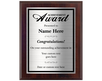 Custom Walnut Wood Gavel Plaque Award With Insert - Crystal Images