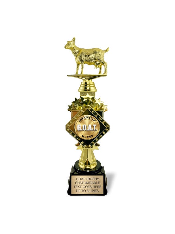 Custom Goat Trophy - Funny Office Award, Personalized Gift for Greatest of All Time