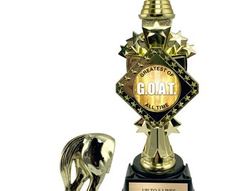 Customized G.O.A.T. Award / Greatest Of All Time Award, Golden Plaque, Free  Wording, Gift for Him/ Her, Gift For the Best Coach, Man, Woman