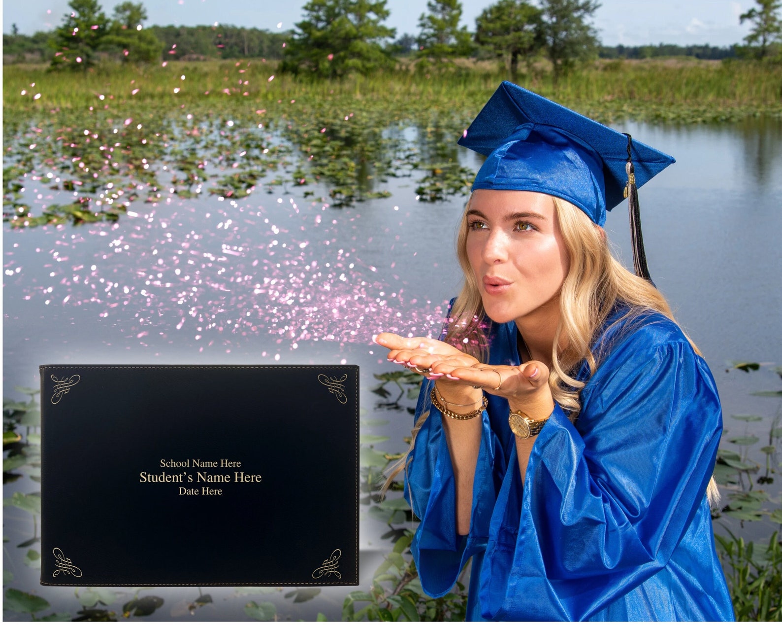 Custom Certificate Holder Personalized Diploma Cover Black Etsy