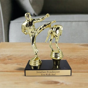 Kick Ass Trophy - Custom Funny Office Award 7" Tall - Includes Personalized Engraving