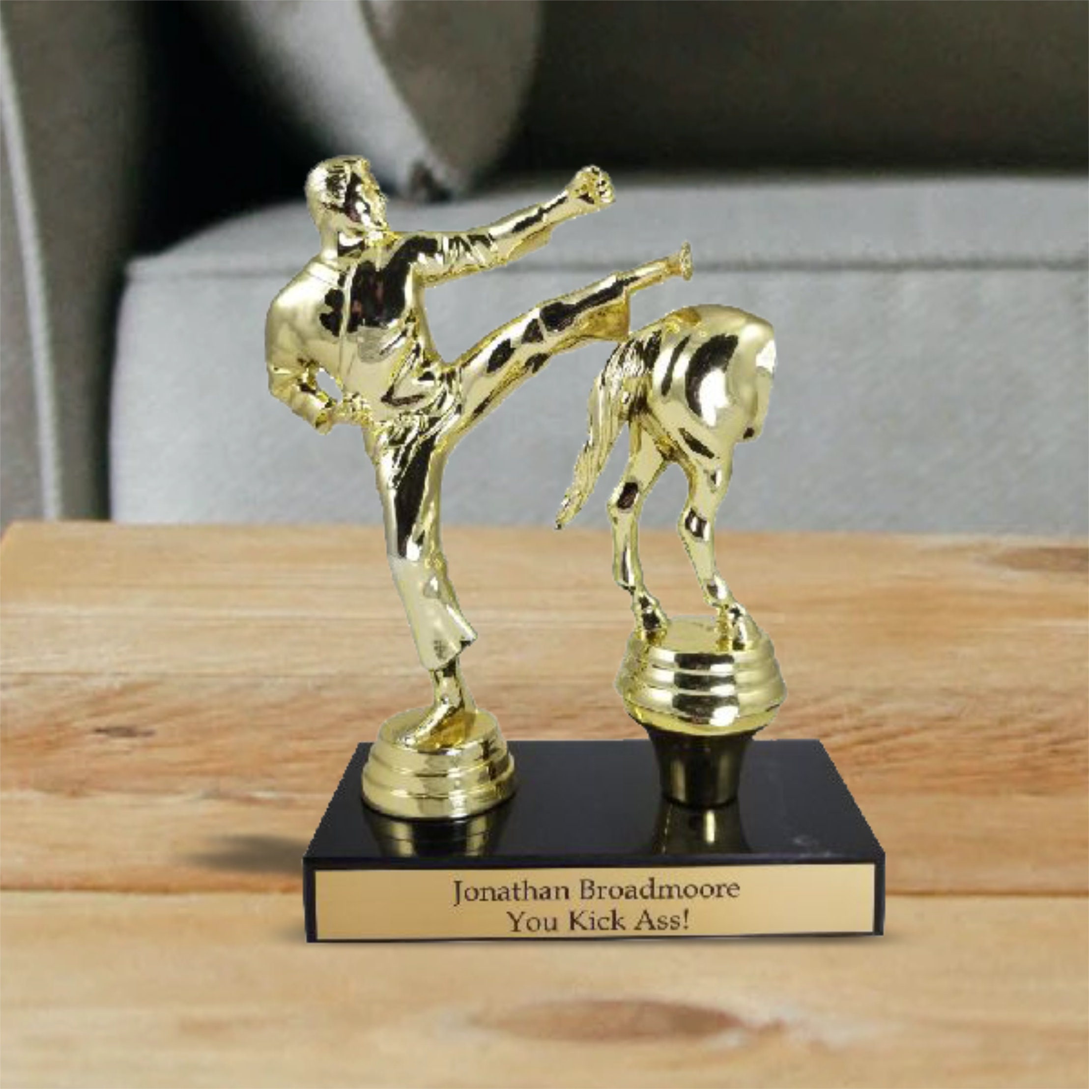 Kick Ass Trophy Custom Funny Office Award 7 Tall - Etsy