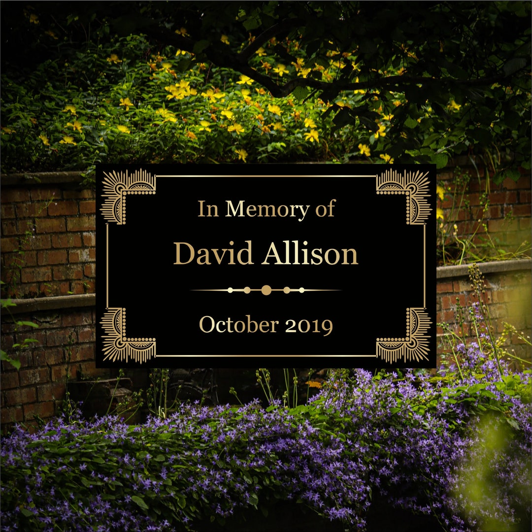 Laser Engraved Metal Plate Custom Memorial Plaque Personalized to Order