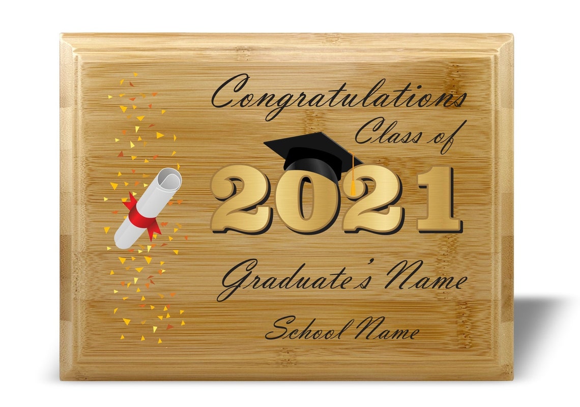 Graduation Plaque 9x7 Personalized Award Class of 2021 Etsy