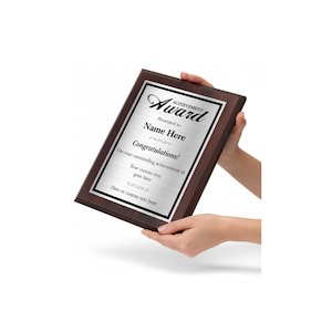8x10 Personal Achievement Plaque Award  - Graduation or Accomplishment