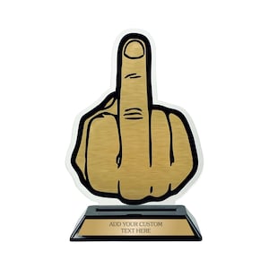 Funny Award Customized Middle Finger