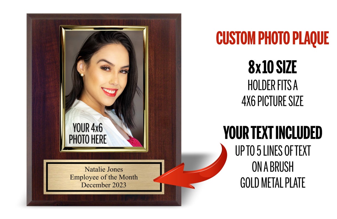 8x10 Photo Plaque Personalized with 4x6 Vertical Picture Etsy