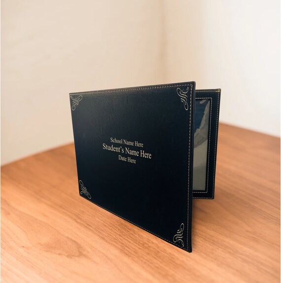 Custom Certificate Holder Personalized Diploma Cover Black Etsy
