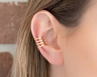 Gold Ear Cuff, No Piercing Cuff, Cuff For Ears, Earring Cuff, Gold Conch Hoop, No Piercing Earrings, Earring Cuff, Gold Cuff Earring