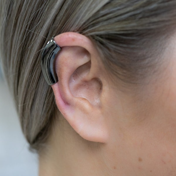 Gunmetal Helix Ear Cuff, No Piercing Cuff, Cuff For Ears, Earring Cuff, Helix Cuff, No Piercing Earrings, Earring Cuff, Cuff Earring