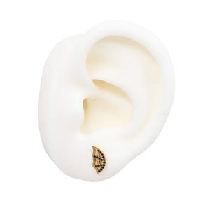 Skeletal Wing Earring & Barbell Gold (Threadless Earring, Flat Back Earring, SpiderWeb Earring, Spider Earring, Web Earring, Gothic Earring)