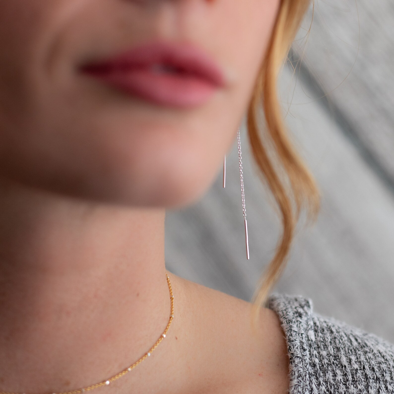 Silver Ultra Long Threader Earring Long Threader Earring Etsy Canada