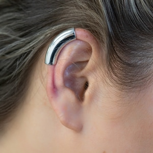 Orecchino a clip Bold Helix (orecchino senza piercing/gioiello finto piercing - oro 18 carati/oro rosa, argento, canna di fucile)