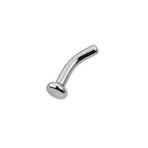 16 Gauge Threadless Curved Flat Back Barbell (Implant Grade Titanium Cartilage Jewelry - Silver, 18K Gold)