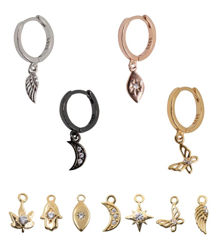 Orecchini A Cerchio Luna Boho Oro, Huggie A Goccia Con Mezzaluna, Gioielli Donne E Ragazze, Regalo Unico