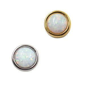 CLEARANCE Graduated Opal Stud Earring Set (Butterfly Back - Silver, Gold)