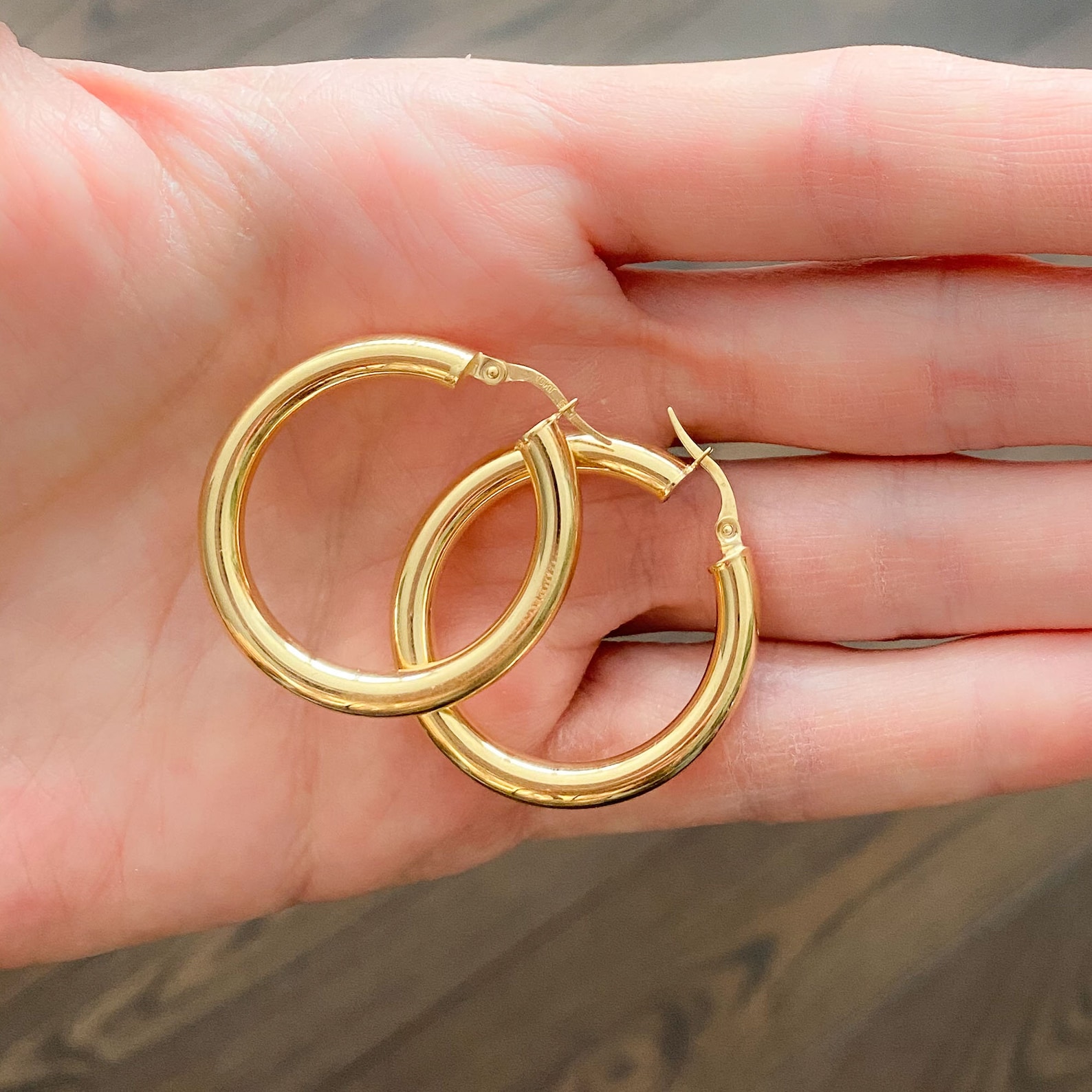 10k gold 32mm Hoop Earrings Large 10k Gold Hoop Earrings Etsy 10k gold 32mm Hoop Earrings Large 10k Gold Hoop Earrings Etsy
