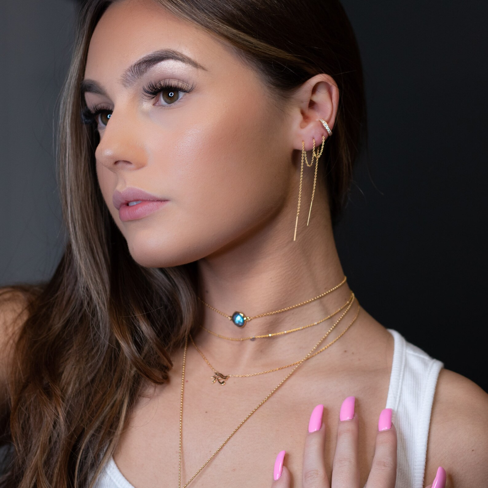 Gold Ultra Long Threader Earring Long Threader Earring Gold Etsy Canada