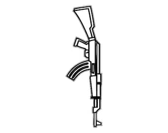AK47 laser engraving file