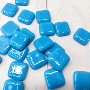 Stained Glass Mosaic Tile, mosaic cut glass, Glass tile, small squares, light blue mosaic