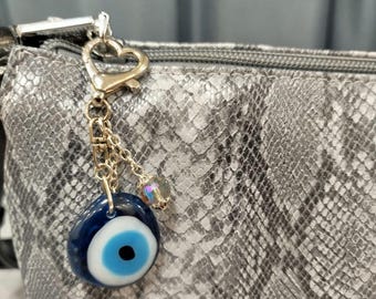 Glass Bag Charm, purse charm Fused: Colorful Murano Suncatcher