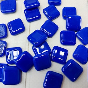 Stained Glass Mosaic Tile, mosaic cut glass, Glass tile, small squares, dark blue mosaic