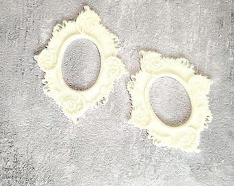 Miniature Baroque Frame: Dollhouse Decor, Scrapbooking Embellishment