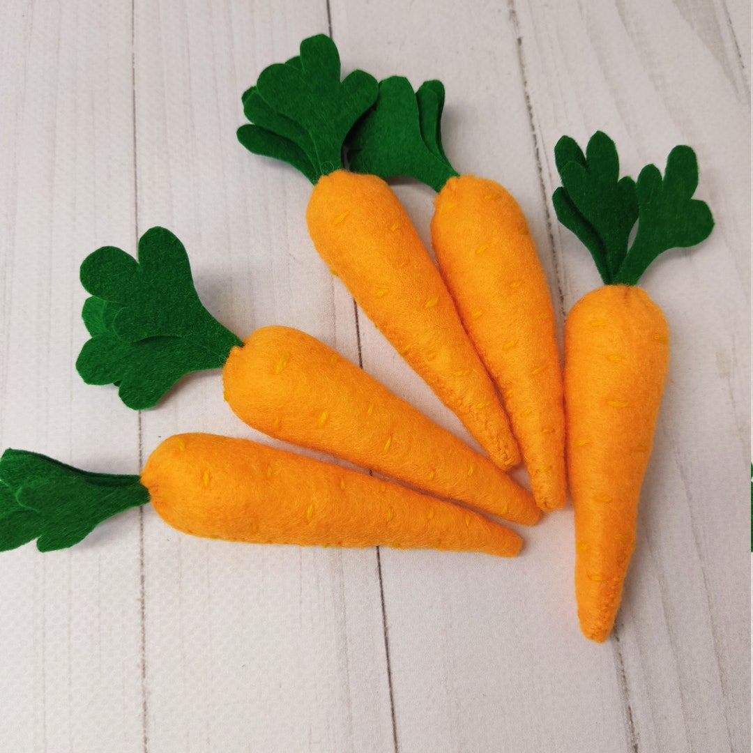Felt carrots, Easter Carrots, Felted Veggies, Felted Vegetables, Felted